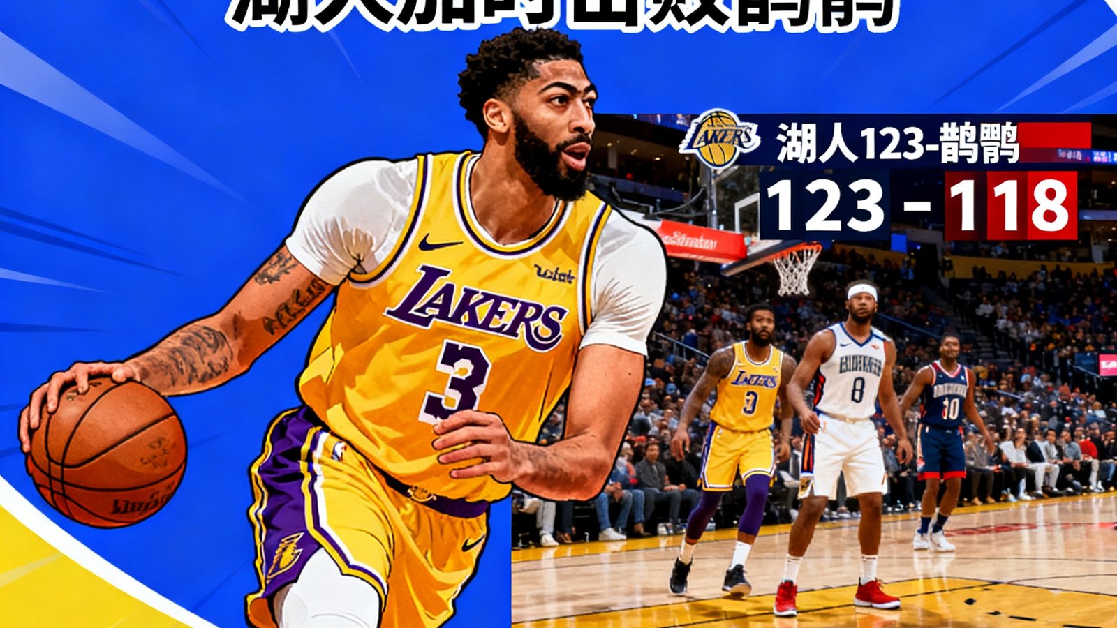 满冠体育NBA战报湖人加时击败鹈鹕浓眉轰41分